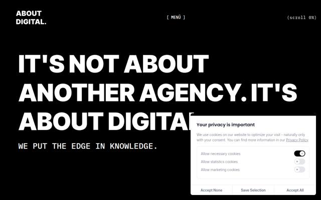 Website von About Digital GmbH