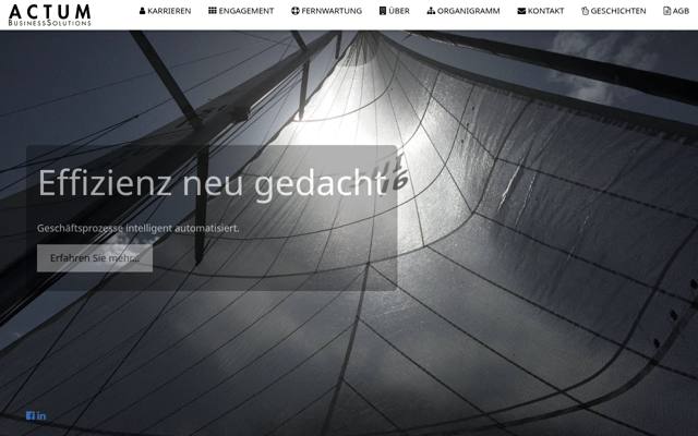 Website von ACTUM AG