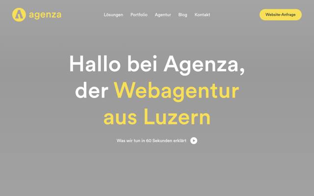 Website von Agenza GmbH