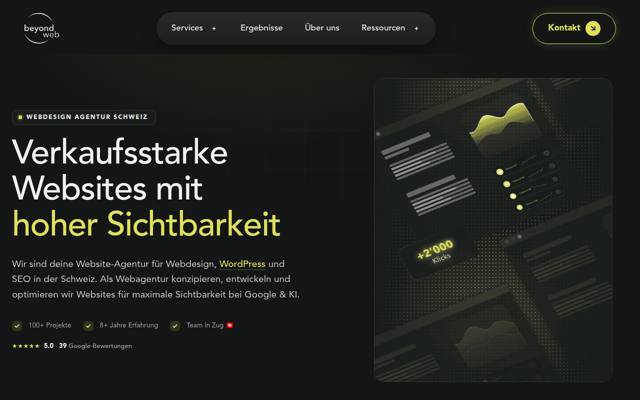 Website von Beyondweb GmbH