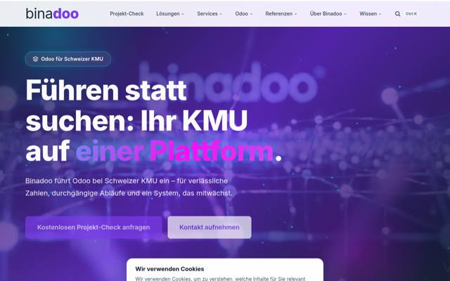 Website von Binadoo AG