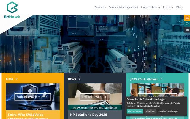 Website von BitHawk AG