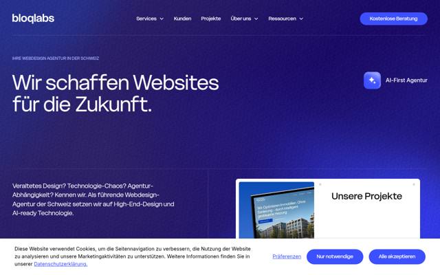 Website von Bloq Labs AG