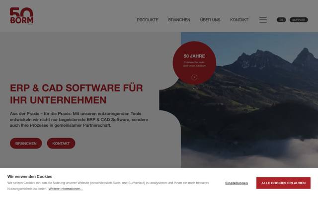 Website von Borm Software AG