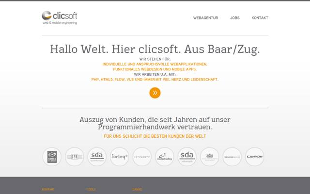 Website von clicsoft gmbh