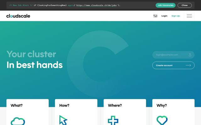 Website von cloudscale.ch AG