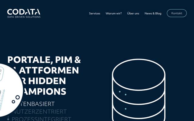 Website von CODATA AG