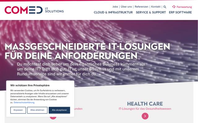 Website von COMED AG