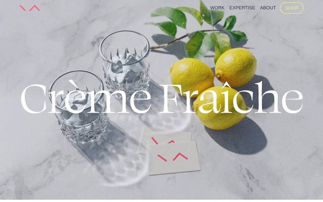 Website von Crème Fraîche Design GmbH