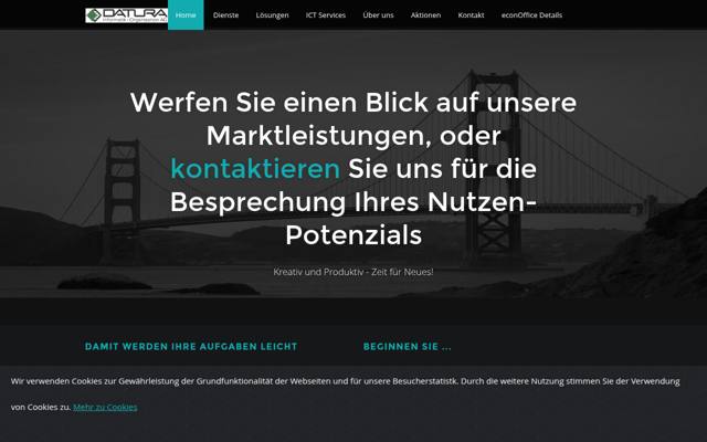 Website von Datura Informatik + Organisation AG