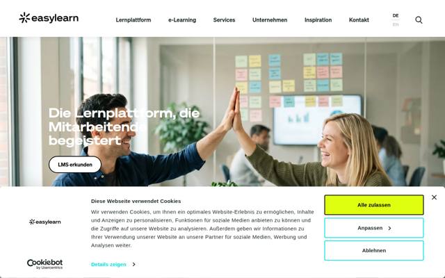 Website von easylearn schweiz ag