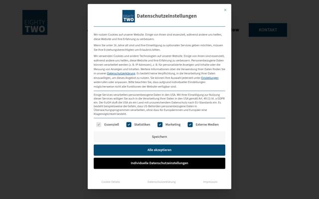 Website von EIGHTYTWO Webagentur GmbH