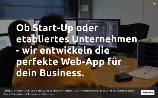 Website von exanic AG