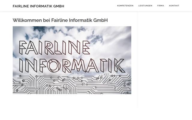 Website von Fairline Informatik GmbH