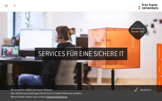 Website von first frame networkers ag