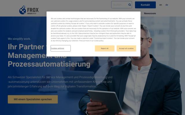 Website von FROX AG