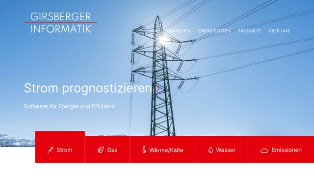 Website von Girsberger Informatik AG