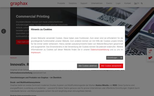 Website von Graphax AG