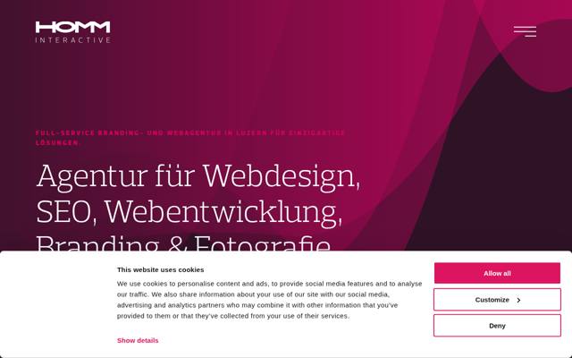 Website von HOMM interactive GmbH