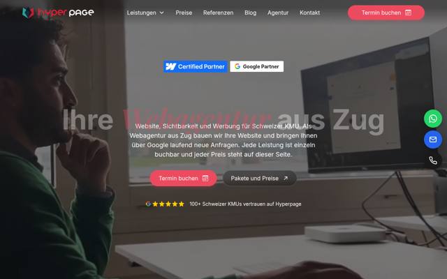 Website von Hyperpage (Agenturen Mani)
