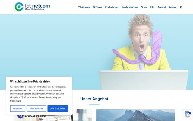 Website von ICT NetCom GmbH