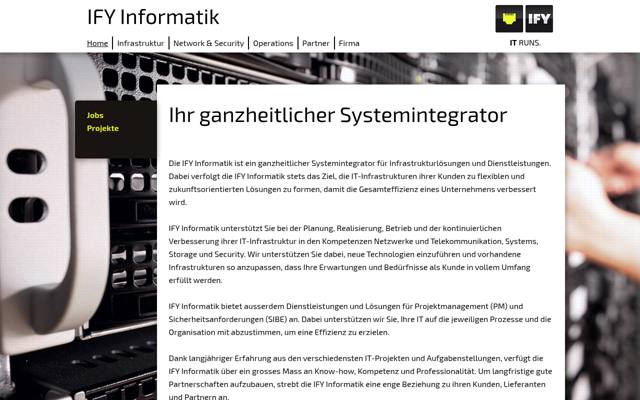 Website von IFY Informatik GmbH