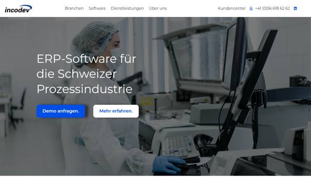 Website von Incodev AG