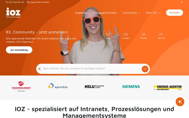 Website von IOZ AG