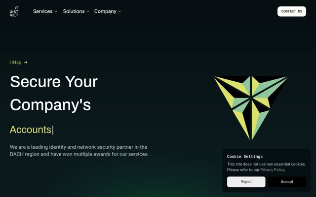 Website von IT District AG