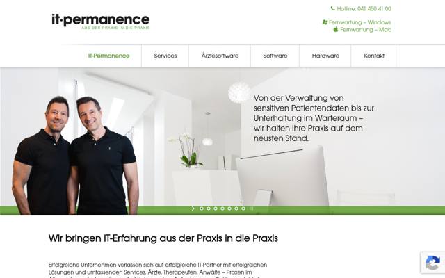 Website von IT-Permanence AG