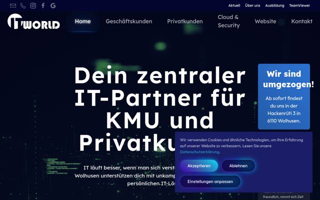 Website von IT World GmbH