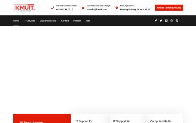Website von KMU Informatik Support GmbH