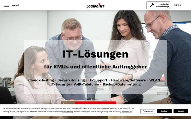 Website von Logipoint Informatic AG