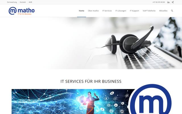 Website von matho informatik ag