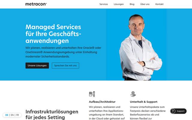 Website von Metracon AG