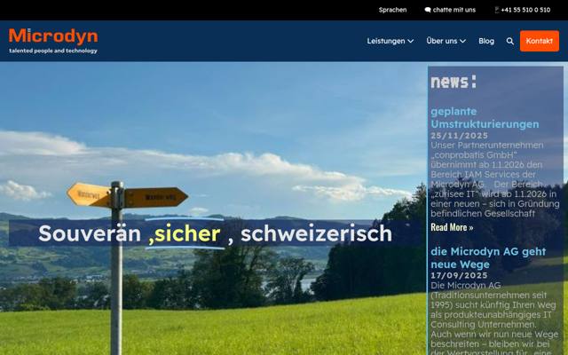 Website von MICRODYN AG