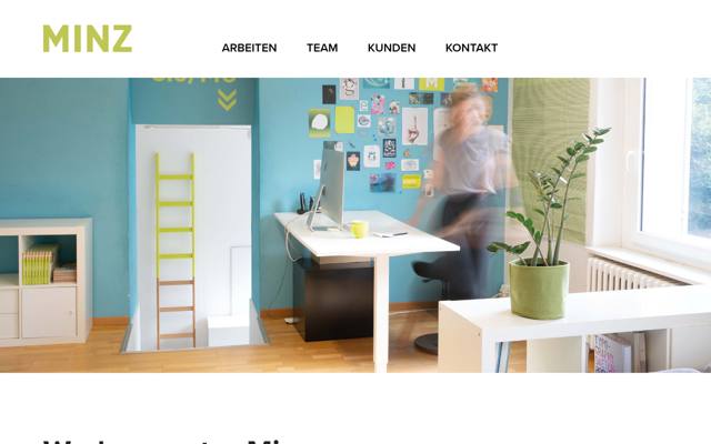 Website von Minz Agentur für visuelle Kommunikation GmbH