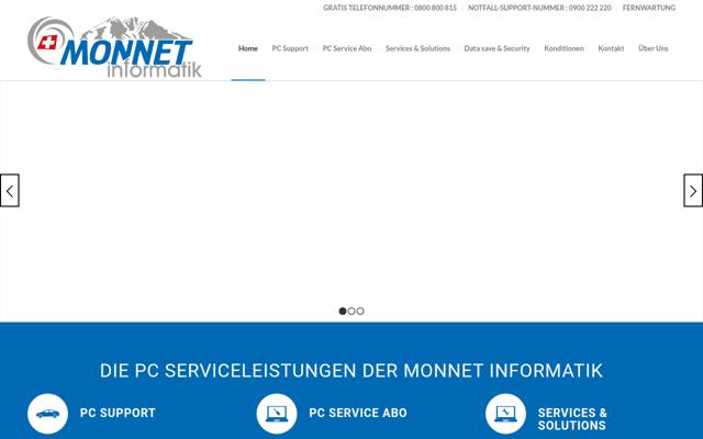 Website von Monnet Informatik GmbH