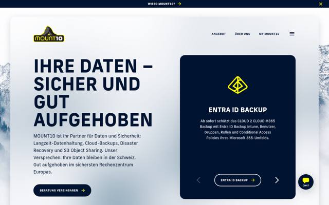 Website von MOUNT10 AG