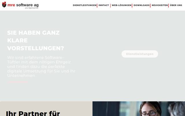 Website von MRE Software AG