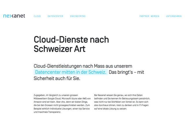 Website von Nexanet AG