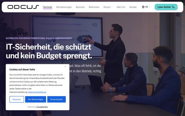 Website von ODCUS AG