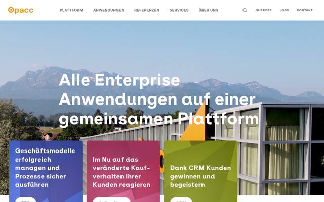 Website von Opacc Software AG