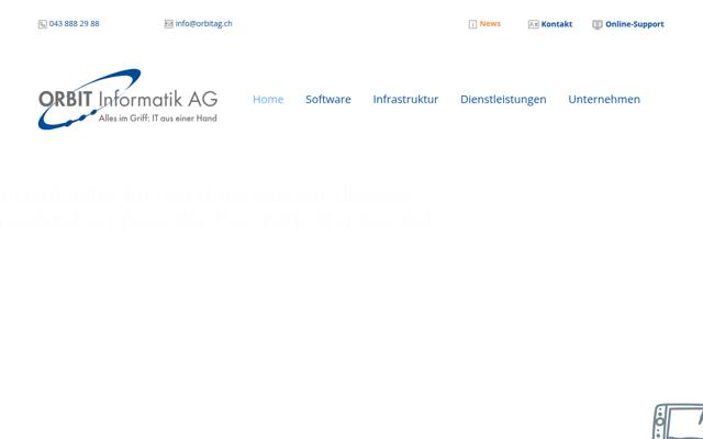 Website von ORBIT Informatik AG