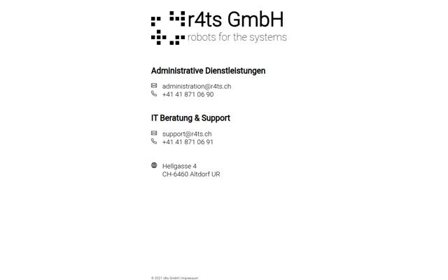 Website von r4ts GmbH