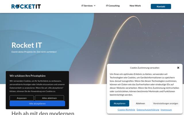 Website von Rocket IT GmbH