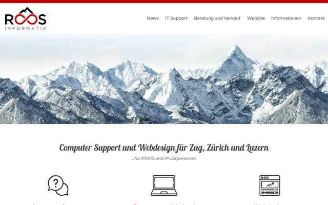 Website von Roos Informatik