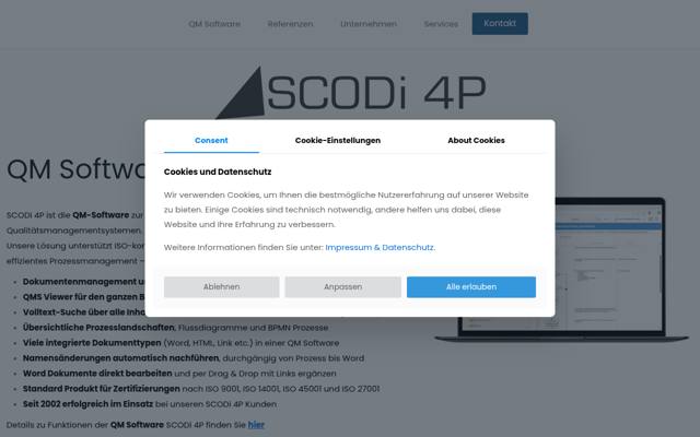 Website von SCODi Solutions AG