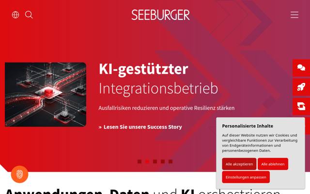 Website von Seeburger Informatik AG