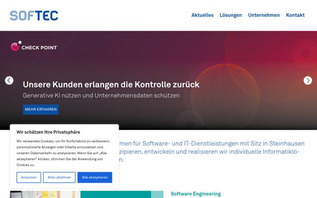 Website von SOFTEC AG